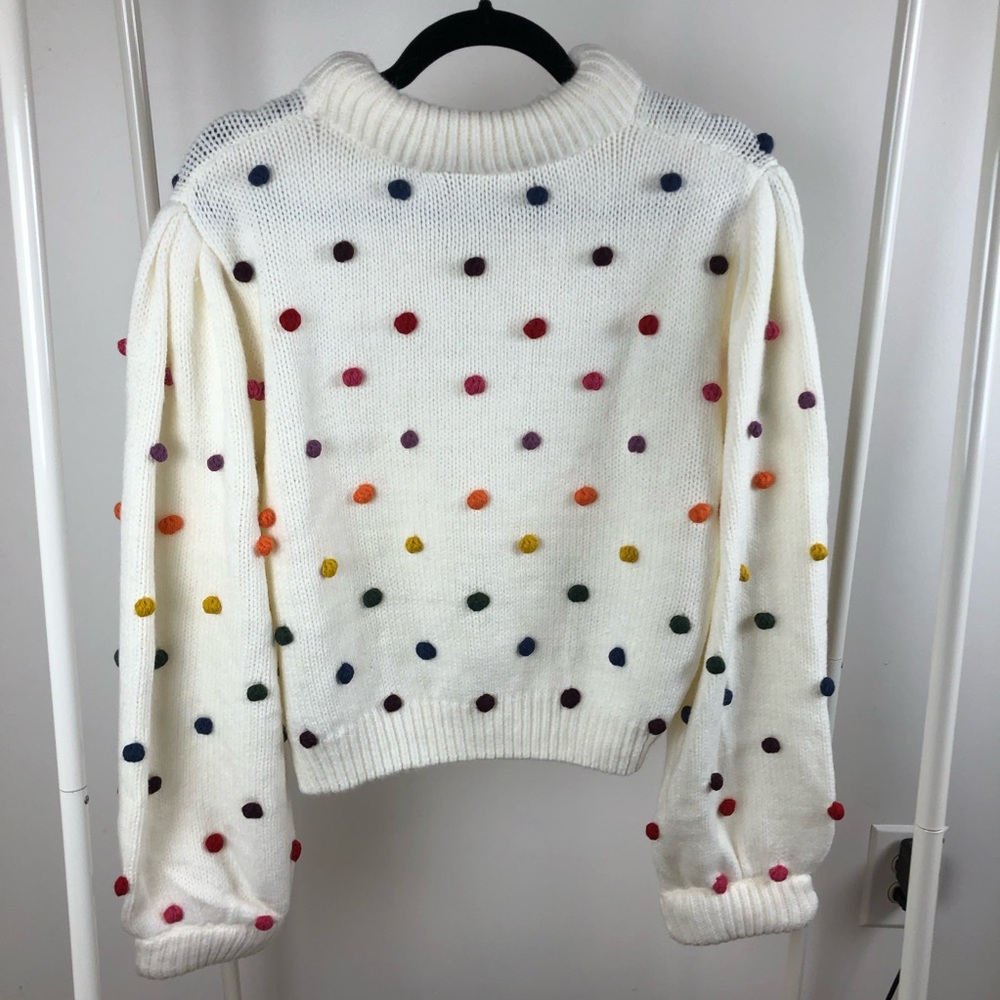 NWT Farm Rio Rainbow Dots Turtleneck Sweater Size: XS, L - Picture 9 of 12